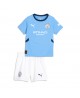 Günstige Manchester City Erling Haaland #9 Heimtrikotsatz Kinder 2024-25 Kurzarm (+ Kurze Hosen)